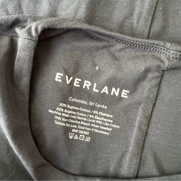 Everlane The Short Sleeve Crew Neck Bodysuit thong black - Picture 10 of 12